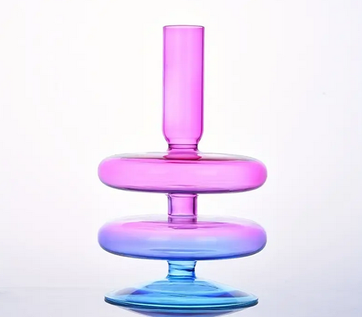 clear candle holder