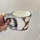 silvery coffe cup
