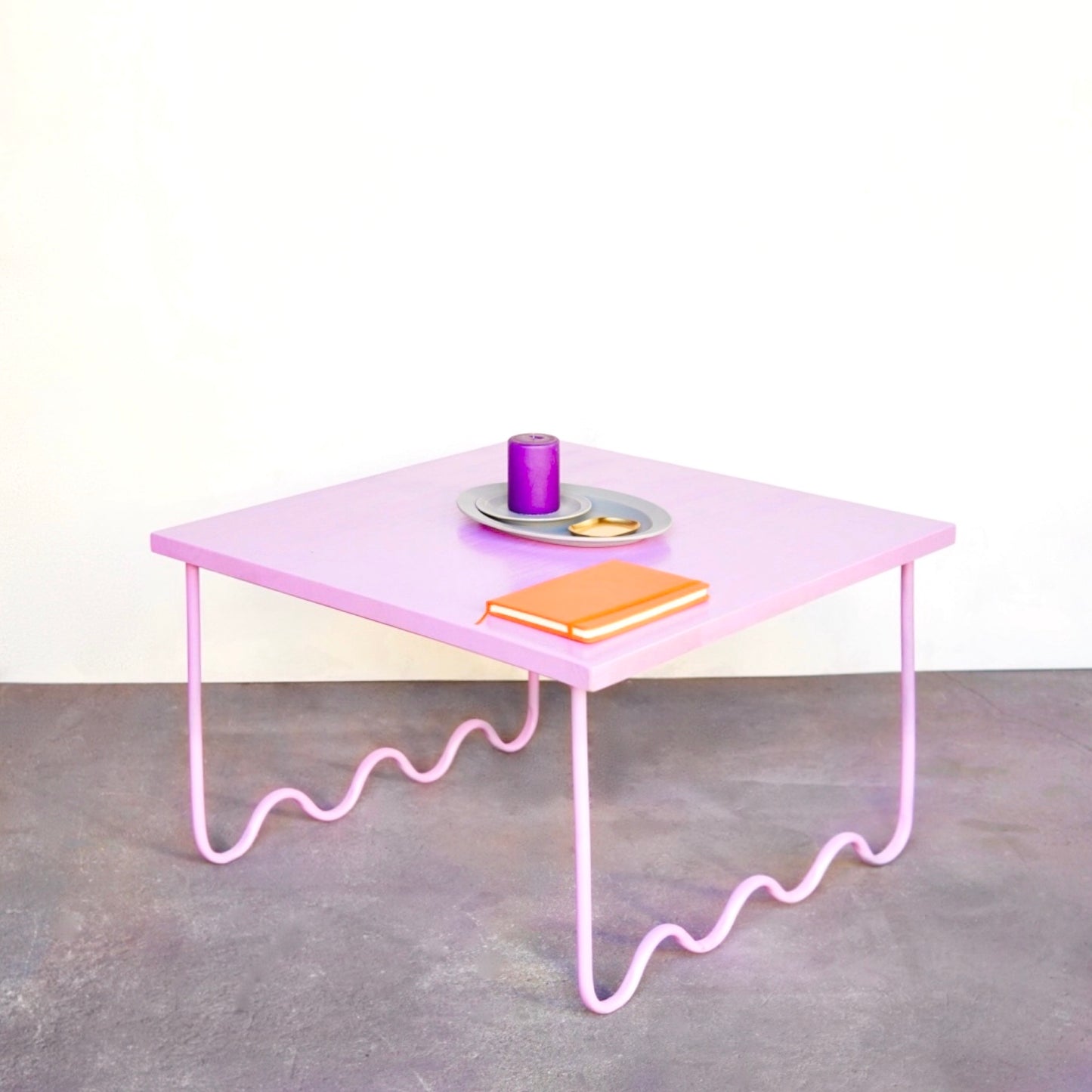 center table wave light pink
